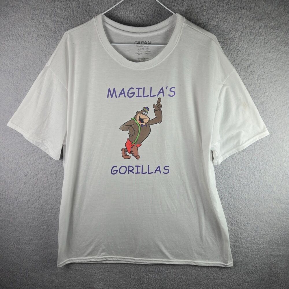 Gildan Magilla'S Gorillas Hanna-Barbera T-Shirt Performance Mens XL White